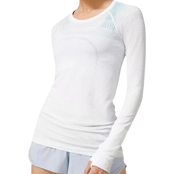 Lululemon Swiftly Tech Long Sleeve 2.0 Race Length Silverescent White 10 - Picture 1 of 6